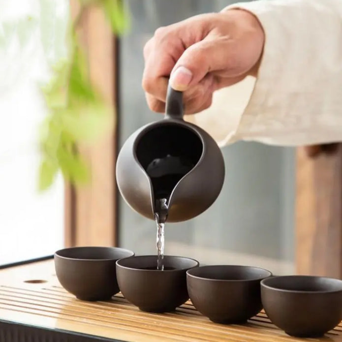 Zisha Vintage Chinese Tea Set with Tray