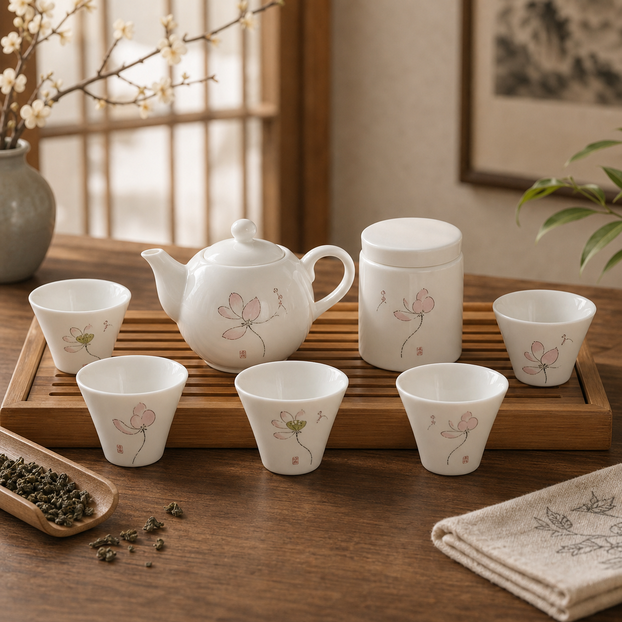 Complete Chinese Tea Set Guide: One Teapot, One Jar, Six Cups