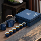 Ceramic Gongfu Tea Set Gift Box – 1 Teapot & 6 Cups