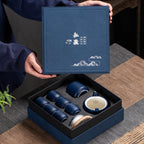 Ceramic Gongfu Tea Set Gift Box – 1 Teapot & 6 Cups