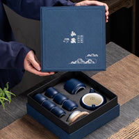 Ceramic Gongfu Tea Set Gift Box – 1 Teapot & 6 Cups