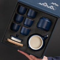 Ceramic Gongfu Tea Set Gift Box – 1 Teapot & 6 Cups
