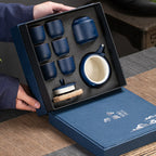 Ceramic Gongfu Tea Set Gift Box – 1 Teapot & 6 Cups
