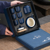 Ceramic Gongfu Tea Set Gift Box – 1 Teapot & 6 Cups