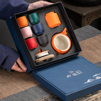 Ceramic Gongfu Tea Set Gift Box – 1 Teapot & 6 Cups