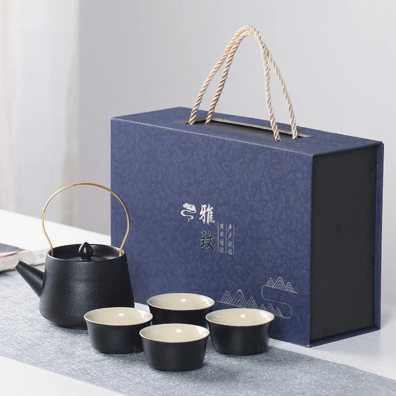 Black Kong Fu Tea Set for Gifs