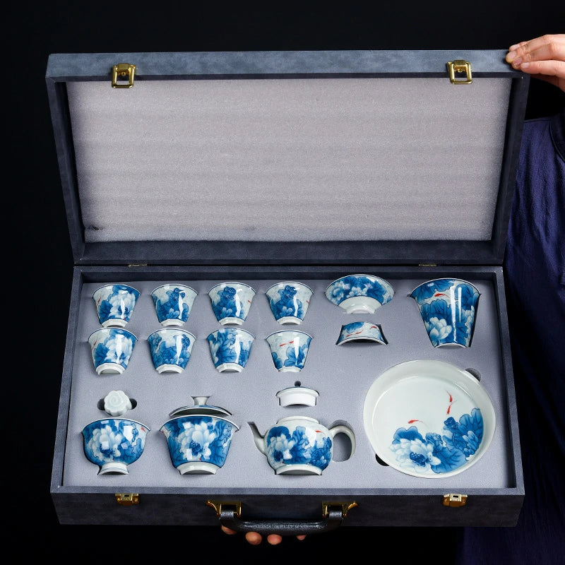 Blue And White Porcelain ChinaTea Set - Sanroll