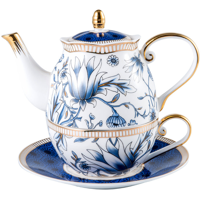 Blue and White Flower Royal Style Tea Set - Sanroll