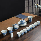 Blue and white porcelain set - Sanroll