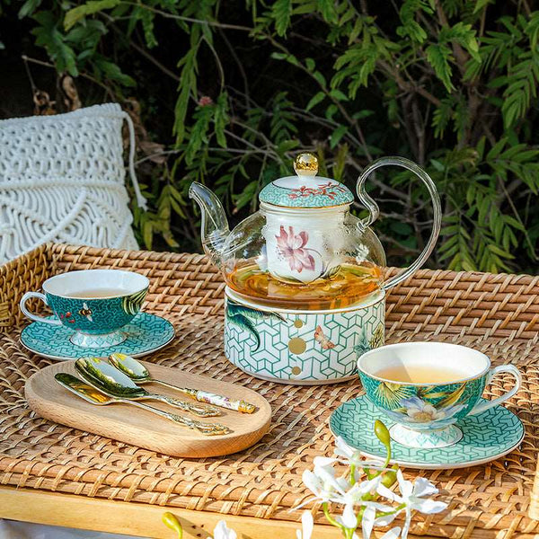 Afternoon royal blue bird porcelain tea set Tea Set - Sanroll