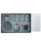 Japanese wabi sabi style sky blue Tea Set