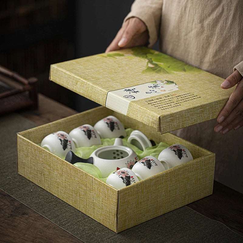 Gongfu Tea Set Lotus 7 Piece Set-Sanroll teasets store