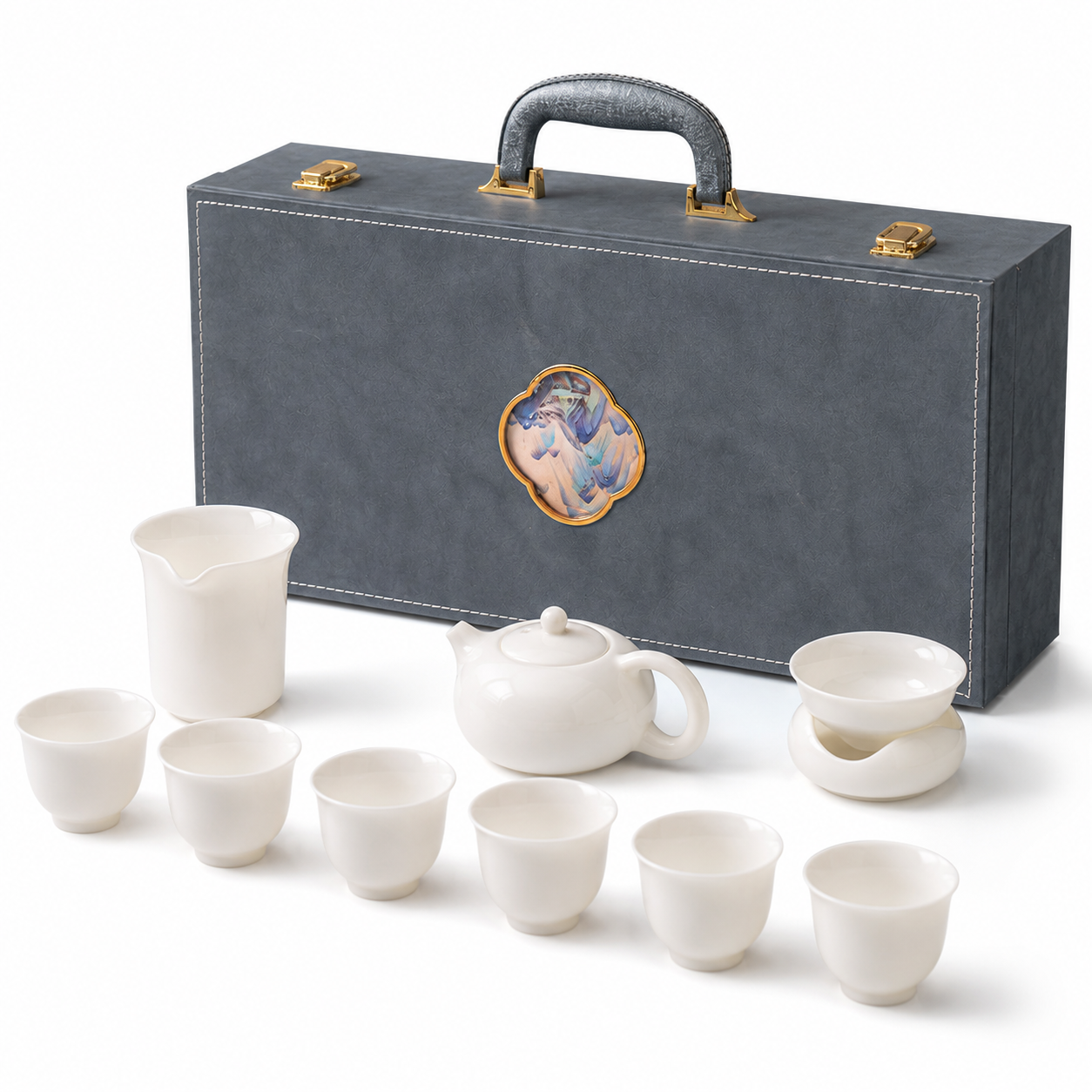 White Porcelain Gongfu Chinese Tea Set