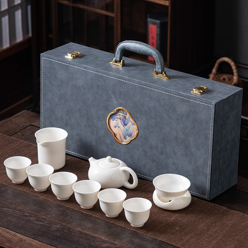 White Porcelain Gongfu Chinese Tea Set