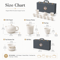 White Porcelain Gongfu Chinese Tea Set