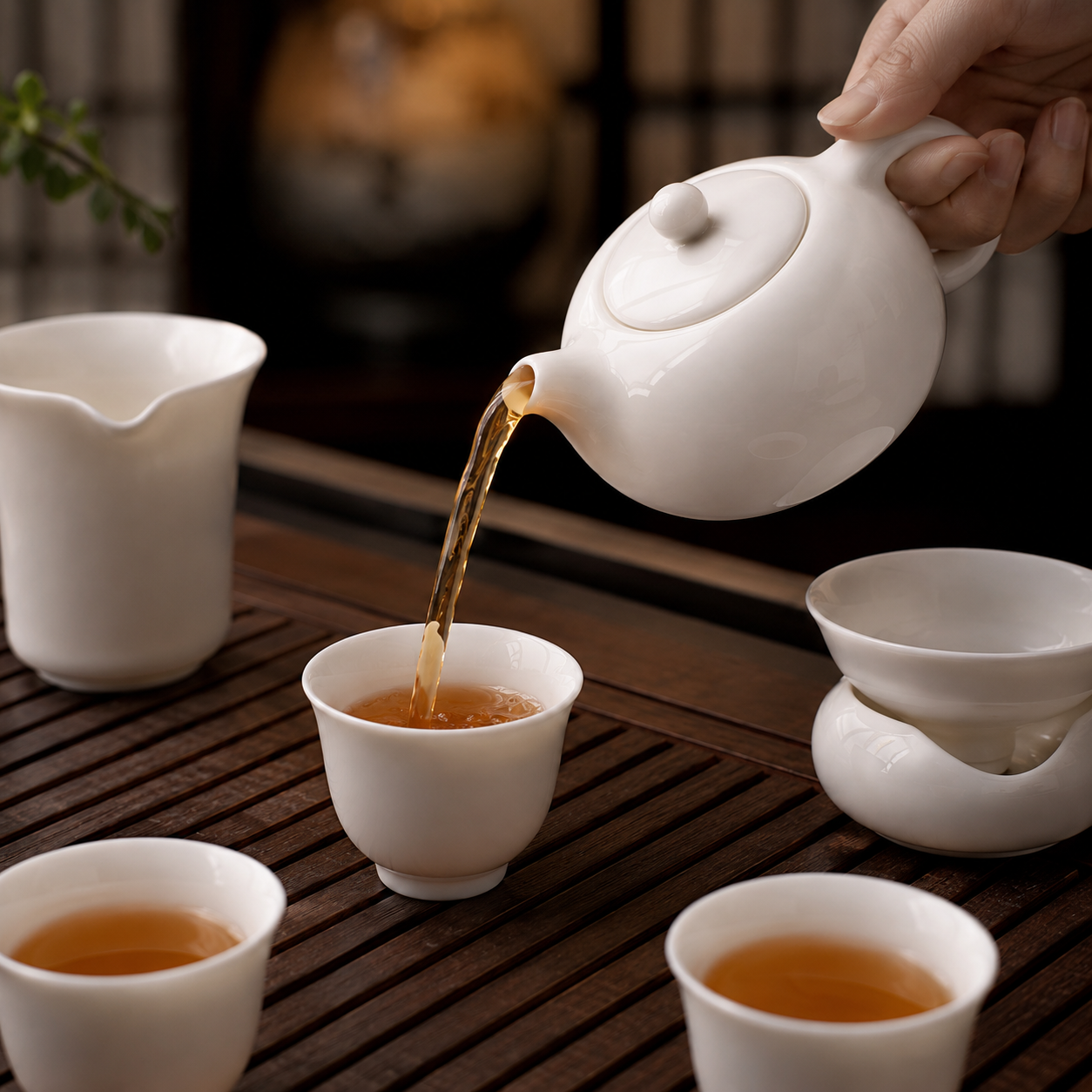 White Porcelain Gongfu Chinese Tea Set