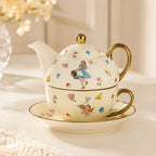 Alice-Inspired Ceramic Tea for One Tea Set