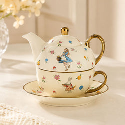 Alice-Inspired Ceramic Tea for One Tea Set