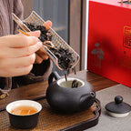 black kung fu tea set