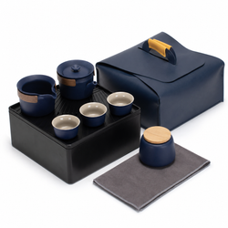 Blue Sand Ceramic Gongfu Chinese Tea Set