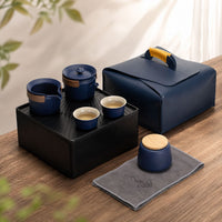Blue Sand Ceramic Gongfu Chinese Tea Set