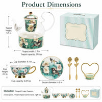 Floral Ceramic English Tea Set for Two