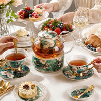Floral Ceramic English Tea Set for Two