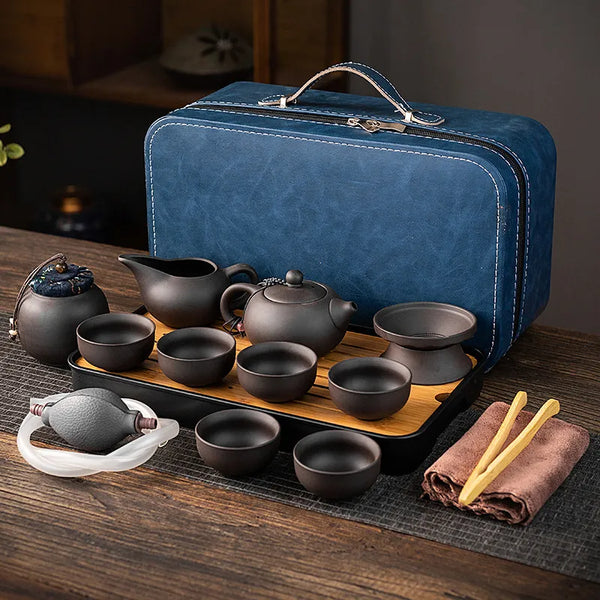 Portable Purple Clay Chinese Tea Set