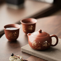 purple clay teapot set