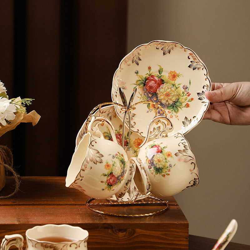 Vintage Rose Ceramic English Tea Set