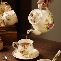 Vintage Rose Ceramic English Tea Set