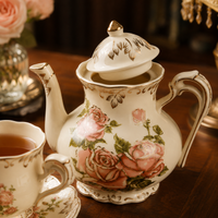 Vintage Rose Ceramic English Tea Set