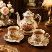 Vintage Rose Ceramic English Tea Set